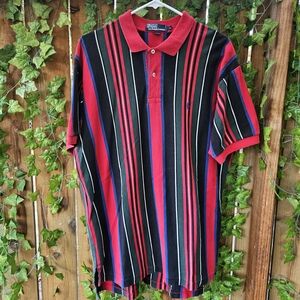 Ralph Lauren Red and Blue Polo Shirt